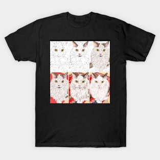 Persian Cat - From Sketch to Portrait T-Shirt